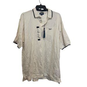 Nautica Golf Polo Shirt Mens XXL White Cotton Short Sleeve Classic Fit Casual